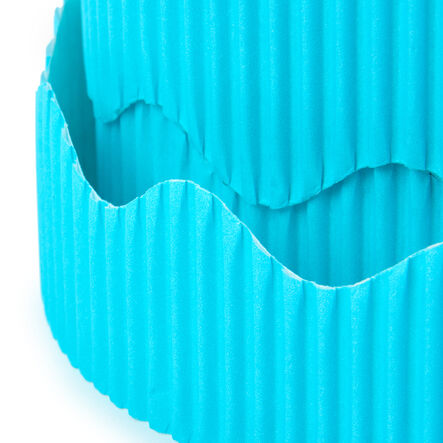 TTS Scalloped Fade Resist Corrugated Border Rolls Azure Blue 15m x 57mm Azure Blue hi\-res