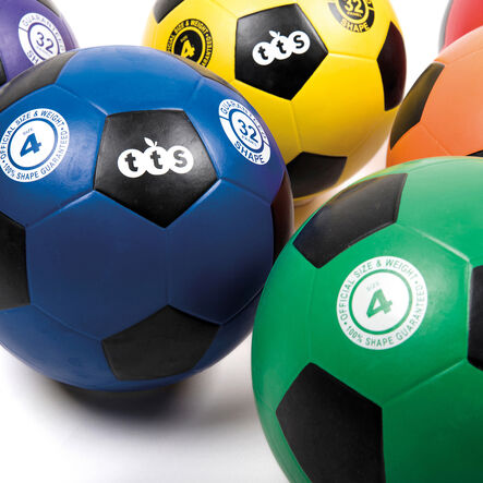 TTS 6 Colour Rubber Football Size 4 6pk  hi\-res