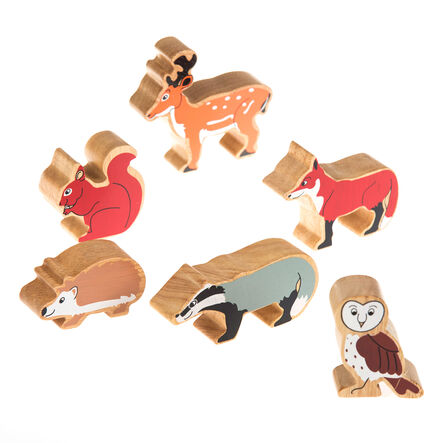 Small World Wooden Woodland Animal Set 6pcs  hi\-res