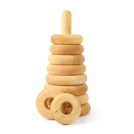 TTS Giant Wooden Stacking Tower Pyramids Circle  hi\-res