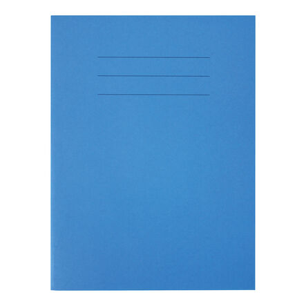 9\'\'x7\'\' Exercise Book 8mm Ruled Margin Blue 80pg 25pk Blue hi\-res