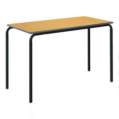 Spray PU Edge C'bent Table Beech Top Black Frame H640mm  hi-res