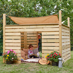 Wooden Shelter with Shade Sail  hi-res