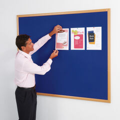 Eco Friendly Wooden Framed Noticeboard  hi-res