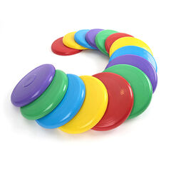Rainbow Plastic Flying Discs 15pk  hi-res