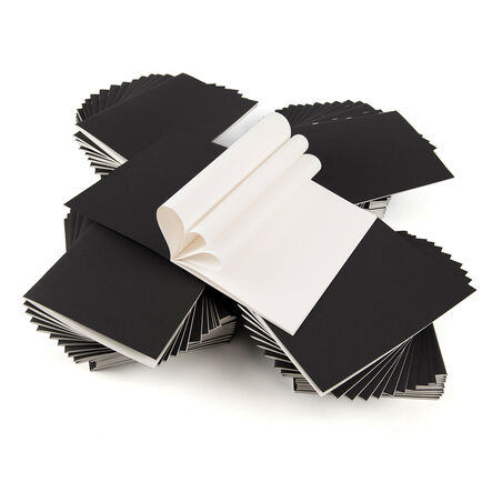 Pisces Plain Stapled Sketchbooks 100gsm A4 10pk Black Black hi\-res