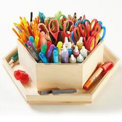 TTS Lazy Susan Wooden Classroom Tidy  hi-res