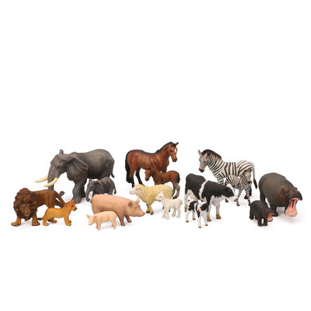 Small World Wild and Farm Animals and Young Set  hi\-res
