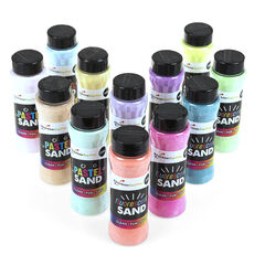 Rainbow ECO Craft Sand Shakers Assorted 6pk  hi-res