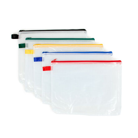 Flipfile Heavy Duty Mesh Zip Wallet Bags 5pk  hi\-res