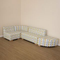 Geo Wipe Clean Modular Corner Sofa Set  hi-res