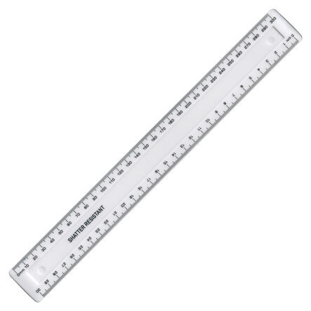 White Shatter Resistant 30cm Rulers 100pk  hi\-res