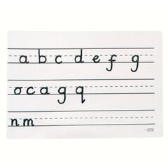 Dry Wipe Boards With Handwriting Guidelines A4 6pk  hi-res