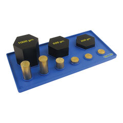 Brass and Steel Weight Set with Tray  hi-res