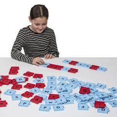 Connecting word building tiles  hi-res