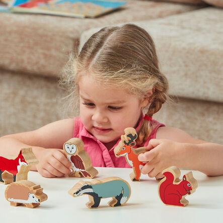 Small World Wooden Woodland Animal Set 6pcs  hi\-res