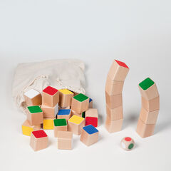 Tilted Stacking Wooden Blocks 40pcs  hi-res