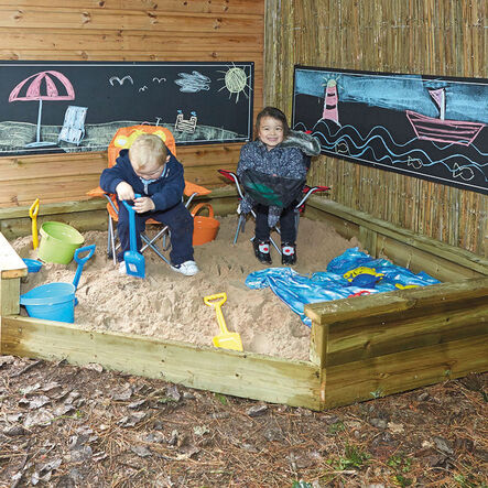 TTS Giant Outdoor Wooden Corner Sandpit  hi\-res