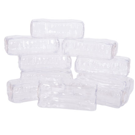 TTS Glacier Effect Clear Plastic Ice Bricks 10pk  hi\-res