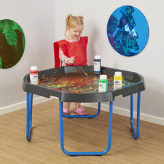 TTS Black Tuff Tray Table and Blue Stand Bundle  hi-res