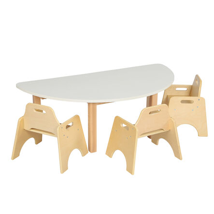 Essentials White Semi Circle Table  hi\-res