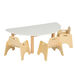 Essentials White Semi Circle Table  hi\-res