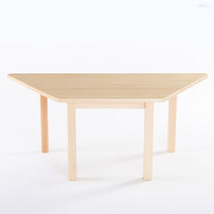 Trapezoidal Solid Beech Table L120cm  hi-res