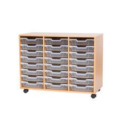 Mobile Triple Tray Storage Unit 24 Trays  hi-res
