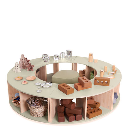 TTS Elements Sage Toddler Low Curved Storage Unit  hi\-res