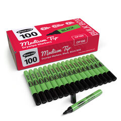 Show-me&reg; Drywipe Pens, Medium Tip, Black  hi-res