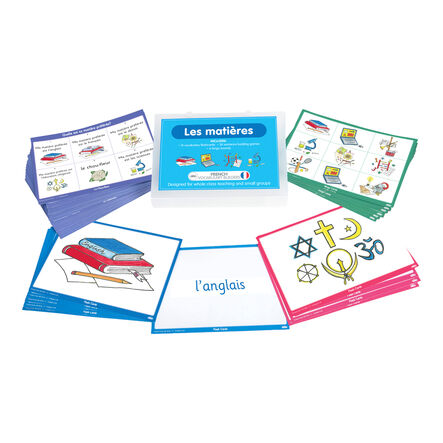 TTS French School Subjects Vocabulary Builder Activity Cards  hi\-res