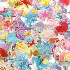 Iridescent Fabric Collage Shapes Assorted 2500pk  hi-res