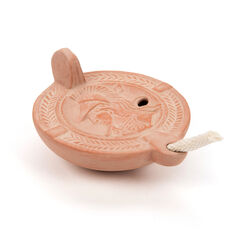 Ancient Greek Clay Oil Lamp D8cm  hi-res