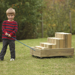 TTS Outdoor Wooden Blocks and Cart 40pcs  hi-res