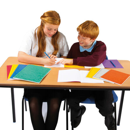 6.5\'\'x 5\'\' Exercise Book Plain Blue 24pg 50pk  hi\-res