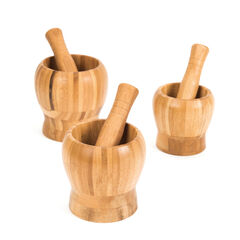 TTS Wooden Pestle and Mortar 3pk  hi-res