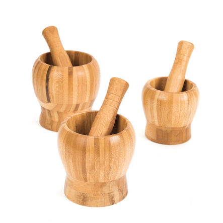 TTS Wooden Pestle and Mortar 3pk  hi\-res
