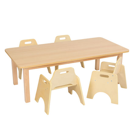 Essentials Beech Rectangular Table  hi\-res