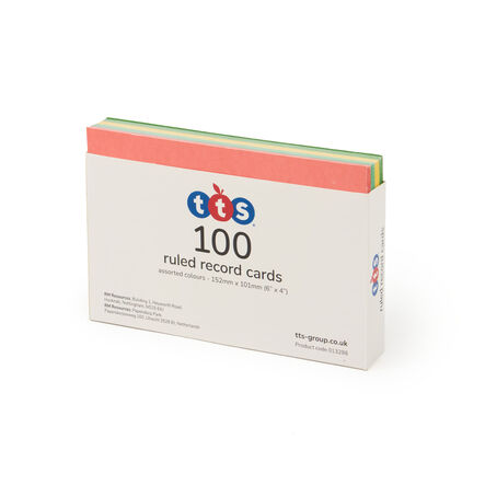 TTS Ruled Revision Cards 100pk W101 x L152mm  hi\-res