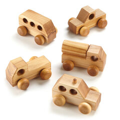 Small World Mini Wooden Vehicles 5pk  hi-res