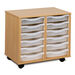 Mobile Tray Storage Unit With 12 Shallow Trays  hi\-res