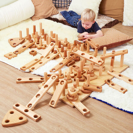 TTS Giant Wooden Stack \x26 Build Construction Blocks  hi\-res