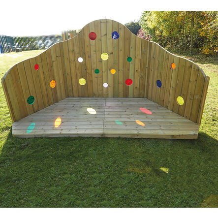 Outdoor Wooden Rainbow Stage h1450 x w1710 x l3100mm  hi\-res