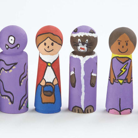 TTS Small World Natural Wooden Peg People 20pk  hi\-res