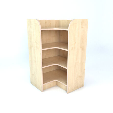Internal Corner Library Bookcase In Maple  hi\-res
