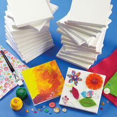 Mini Painting Canvas 15 x 15cm 30pk  hi-res