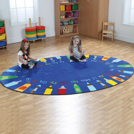 Pencils Alphabet Floor Mat  hi\-res