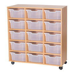 Mobile Triple Tray Storage Unit 15 Deep  hi-res