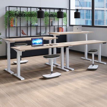 Height Adjustable Table Oak  hi\-res