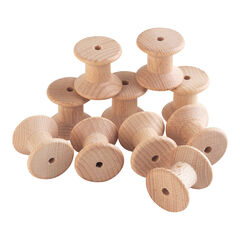 Loose Parts Wooden Spools 10pk  hi-res